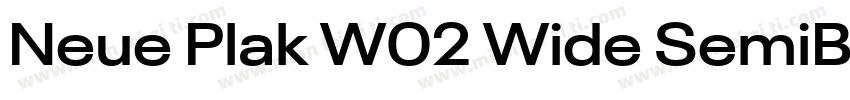 Neue Plak W02 Wide SemiBold字体转换
